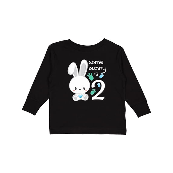 Inktastic Somebunny is Two-Second birthday bunny Boys or Girls Long Sleeve Toddler T-Shirt