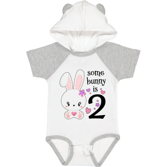 Inktastic Somebunny is Two-second Birthday Bunny Boys or Girls Baby Bodysuit