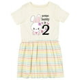 thumbnail image 1 of Inktastic Somebunny is Two-second Birthday Bunny Girls Toddler Dress, 1 of 5