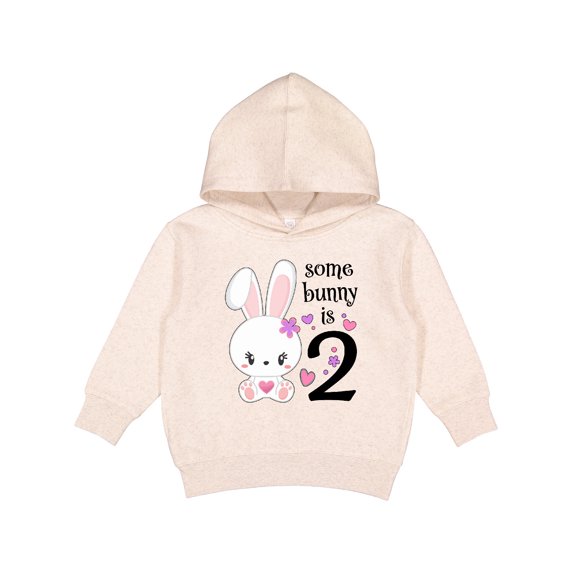 Inktastic Somebunny is Two-second Birthday Bunny Toddler Hoodie
