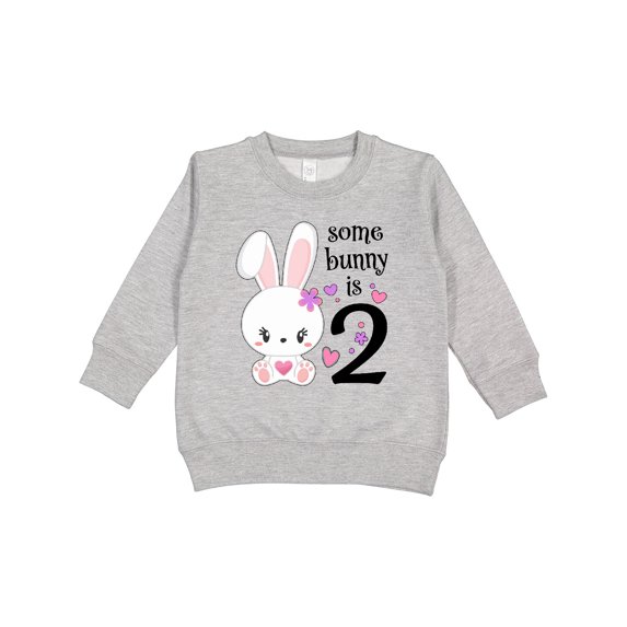 Inktastic Somebunny is Two-second Birthday Bunny Toddler Sweatshirt