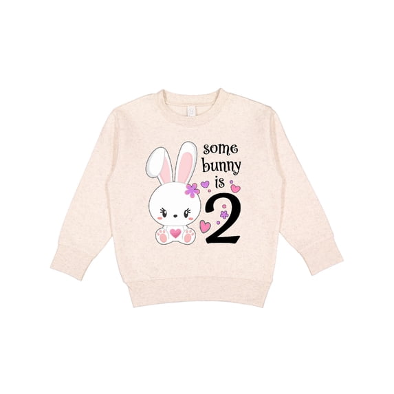 Inktastic Somebunny is Two-second Birthday Bunny Toddler Sweatshirt