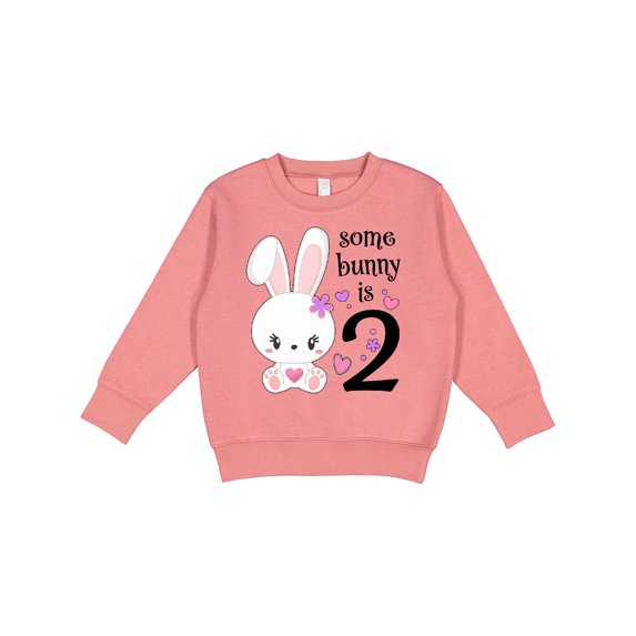 Inktastic Somebunny is Two-second Birthday Bunny Toddler Sweatshirt