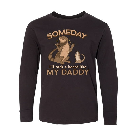 Inktastic Someday I'll Rock A Beard Like My Daddy-Bearded Dragons Long Sleeve Youth T-Shirt
