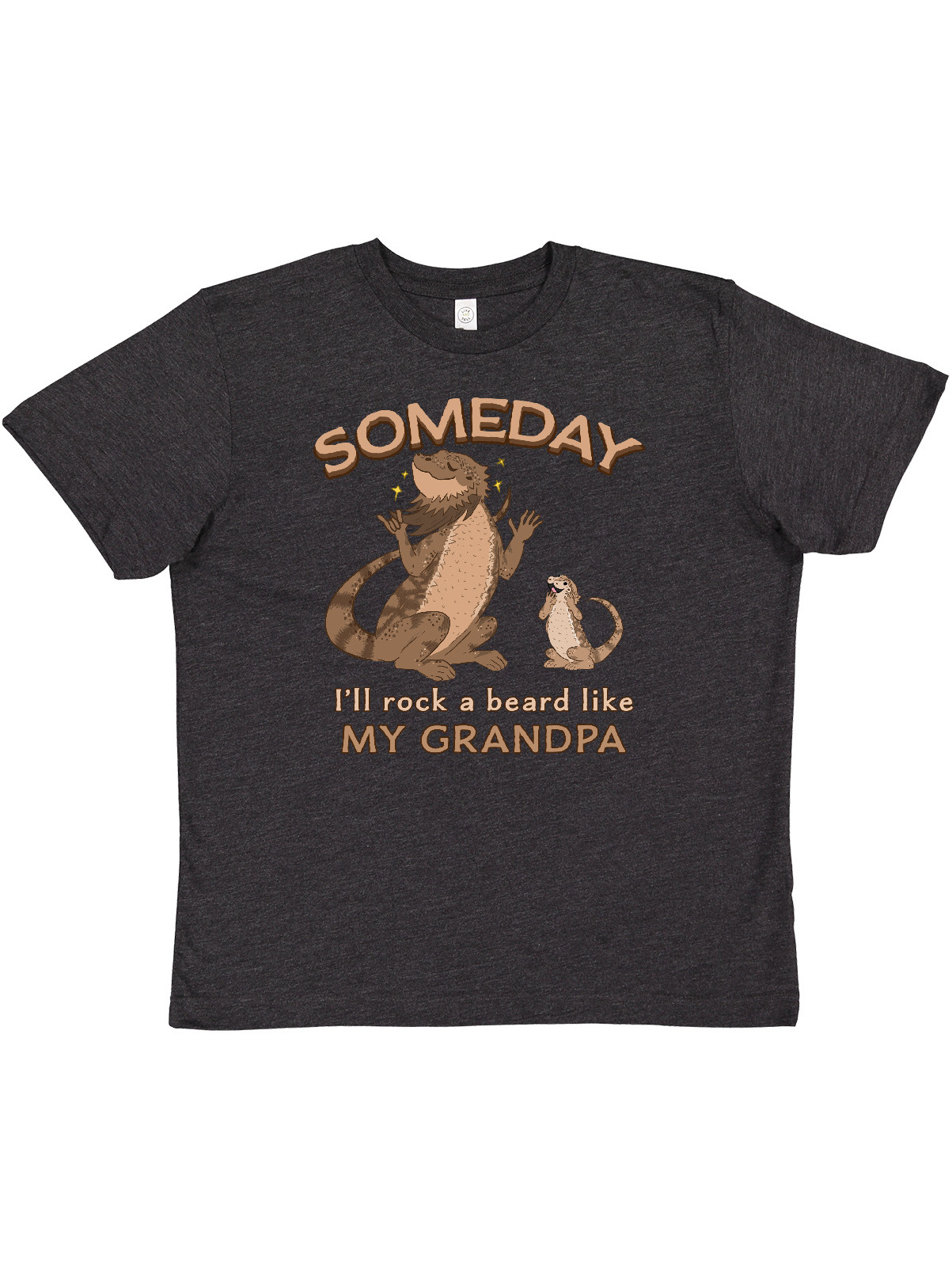 Inktastic Someday I'll Rock A Beard Like My Grandpa-Bearded Dragons Youth T-Shirt - image 1 of 4