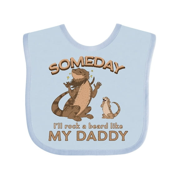 Inktastic Someday I'll Rock a Beard Like My Daddy-bearded Dragons Boys or Girls Baby Bib