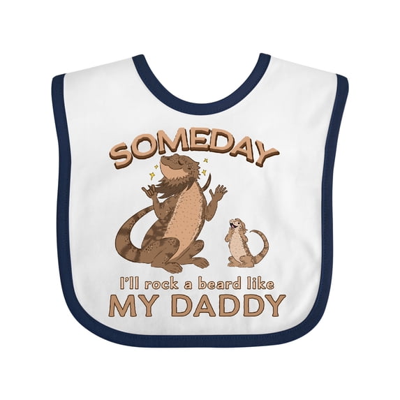 Inktastic Someday I'll Rock a Beard Like My Daddy-bearded Dragons Boys or Girls Baby Bib