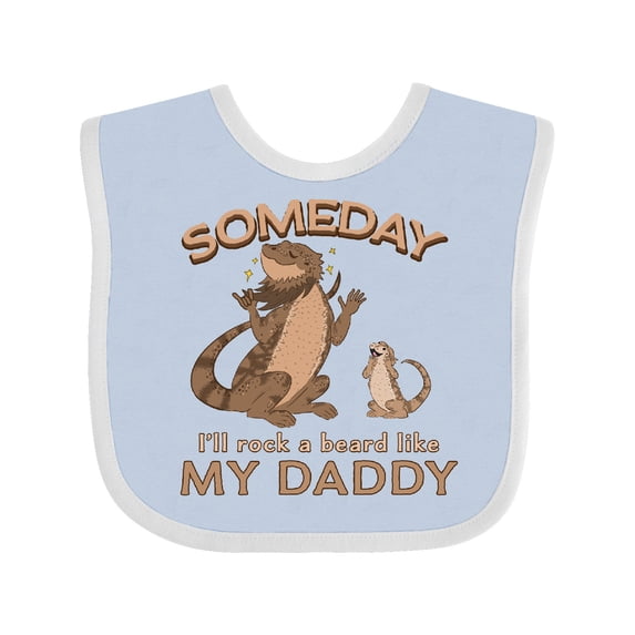 Inktastic Someday I'll Rock a Beard Like My Daddy-bearded Dragons Boys or Girls Baby Bib