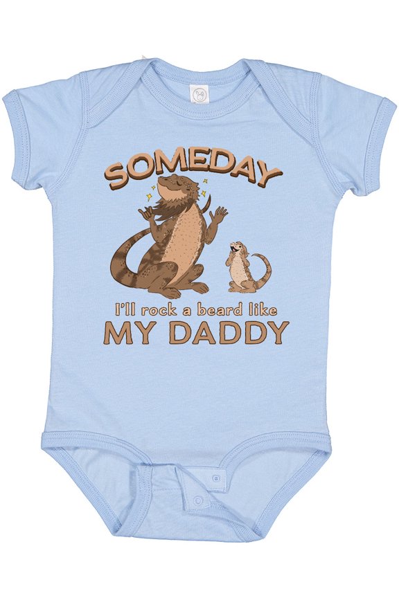 Someday I'll Rock a Beard Like My Daddy-bearded Dragons Boys or Girls Baby Bodysuit