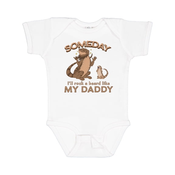 Inktastic Someday I'll Rock a Beard Like My Daddy-bearded Dragons Boys or Girls Baby Bodysuit