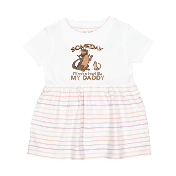 Inktastic Someday I'll Rock a Beard Like My Daddy-bearded Dragons Girls Baby Dress