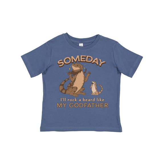 Inktastic Someday I'll Rock a Beard Like My Godfather-Bearded Dragons Boys or Girls Toddler T-Shirt