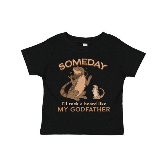 Inktastic Someday I'll Rock a Beard Like My Godfather-Bearded Dragons Boys or Girls Toddler T-Shirt