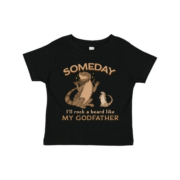 Inktastic Someday I'll Rock a Beard Like My Godfather-Bearded Dragons Boys or Girls Toddler T-Shirt