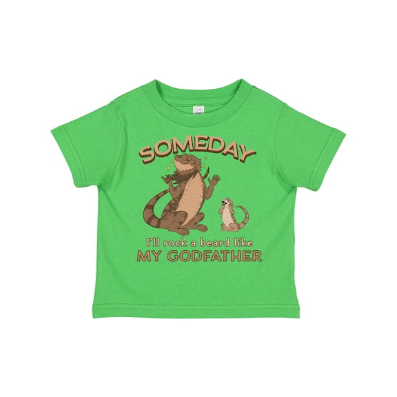 Inktastic Someday I'll Rock a Beard Like My Godfather-Bearded Dragons Boys or Girls Toddler T-Shirt
