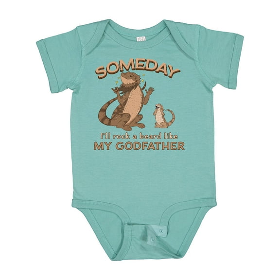 Inktastic Someday I'll Rock a Beard Like My Godfather-bearded Dragons Boys or Girls Baby Bodysuit