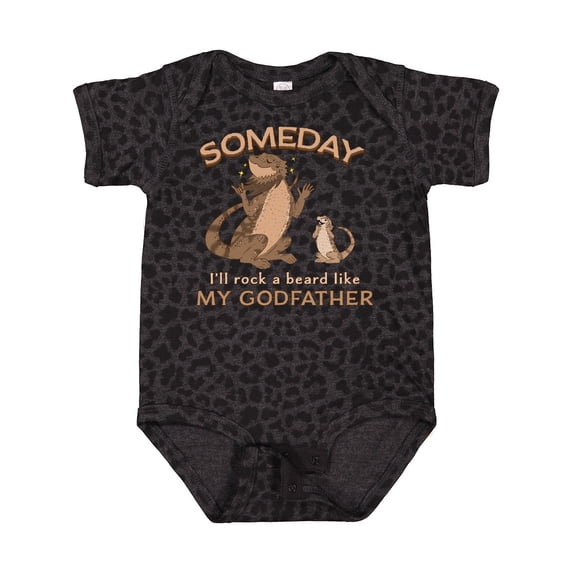 Inktastic Someday I'll Rock a Beard Like My Godfather-bearded Dragons Boys or Girls Baby Bodysuit