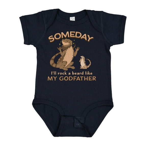 Inktastic Someday I'll Rock a Beard Like My Godfather-bearded Dragons Boys or Girls Baby Bodysuit