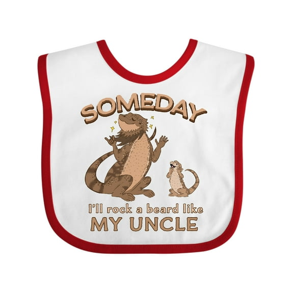 Inktastic Someday I'll Rock a Beard Like My Uncle-bearded Dragons Boys or Girls Baby Bib