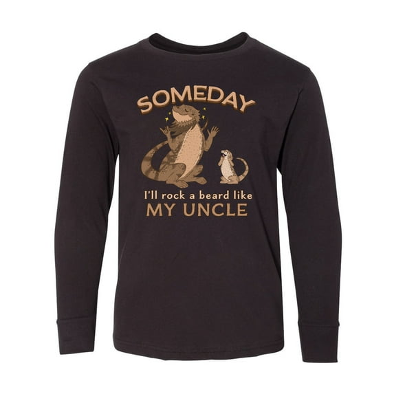 Inktastic Someday I'll Rock a Beard Like My Uncle-Bearded Dragons Long Sleeve Youth T-Shirt