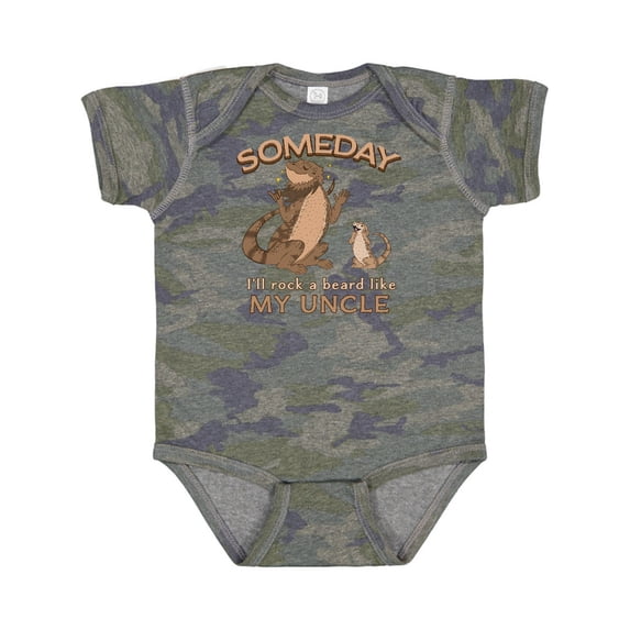 Inktastic Someday I'll Rock a Beard Like My Uncle-bearded Dragons Boys or Girls Baby Bodysuit