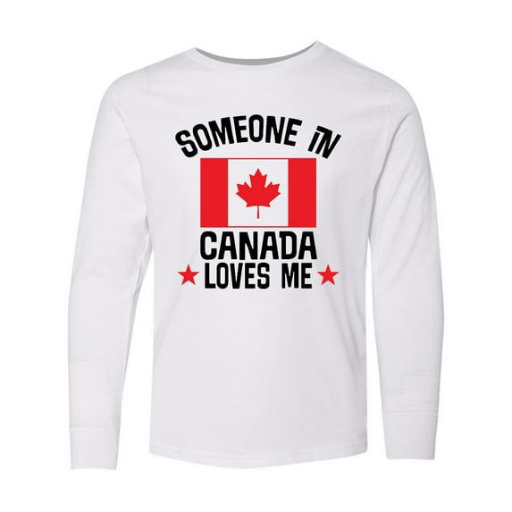 Inktastic Someone In Canada Loves Me Long Sleeve Youth T-Shirt