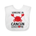 thumbnail image 1 of Inktastic Someone In Cancun Loves Me Boys or Girls Baby Bib, 1 of 4