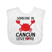 Inktastic Someone In Cancun Loves Me Boys or Girls Baby Bib