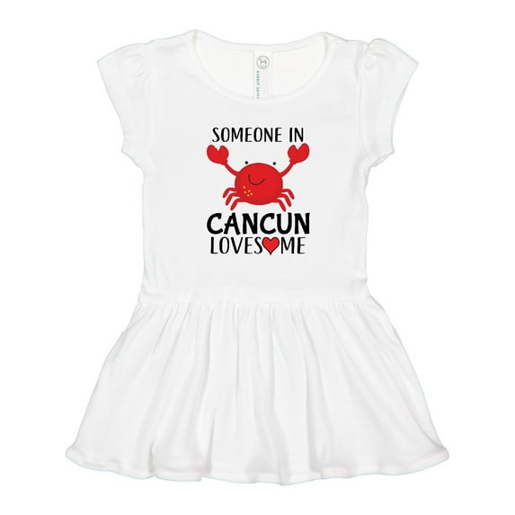 Inktastic Someone In Cancun Loves Me Girls Toddler Dress