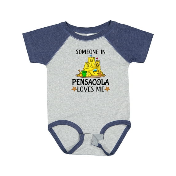 Inktastic Someone in Pensacola Loves Me Beach Vacation Boys or Girls Baby Bodysuit