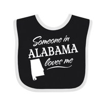 Inktastic Someone in Alabama Loves Me Boys or Girls Baby Bib