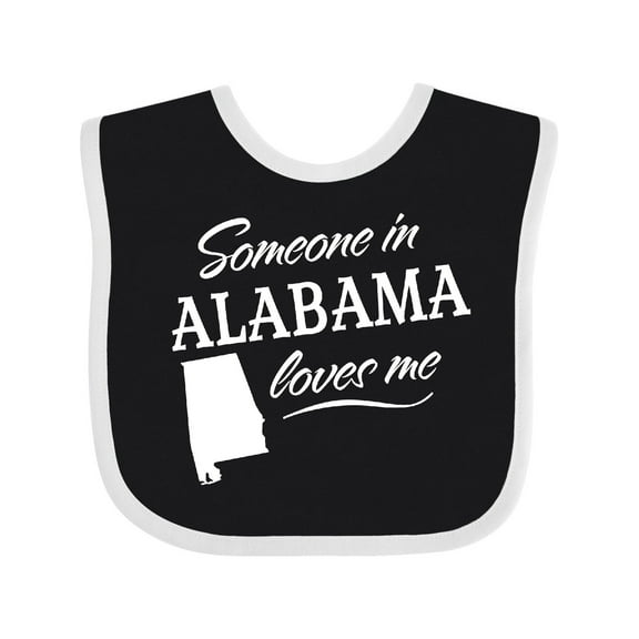 Inktastic Someone in Alabama Loves Me Boys or Girls Baby Bib