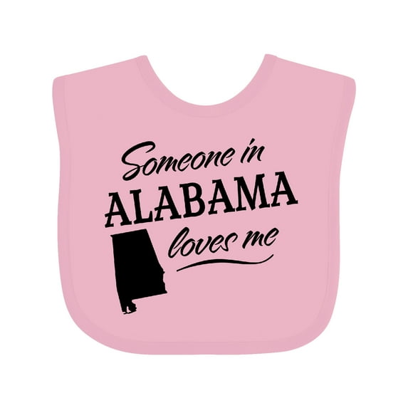 Inktastic Someone in Alabama Loves Me Boys or Girls Baby Bib