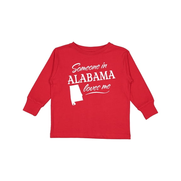 Inktastic Someone in Alabama Loves Me Boys or Girls Long Sleeve Toddler T-Shirt