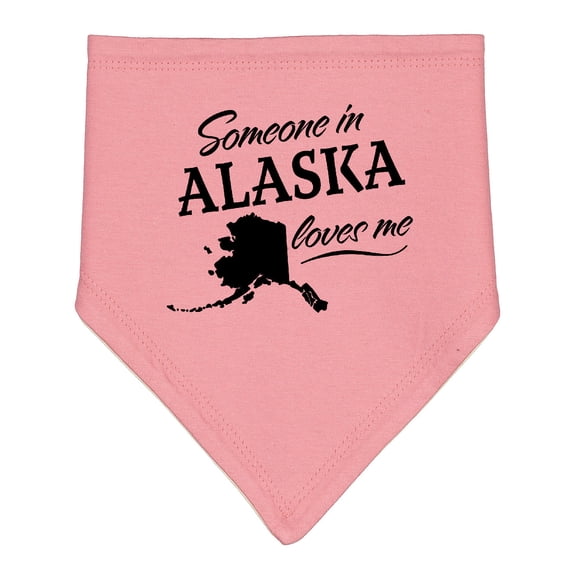 Inktastic Someone in Alaska Loves Me Baby Bandana Bib