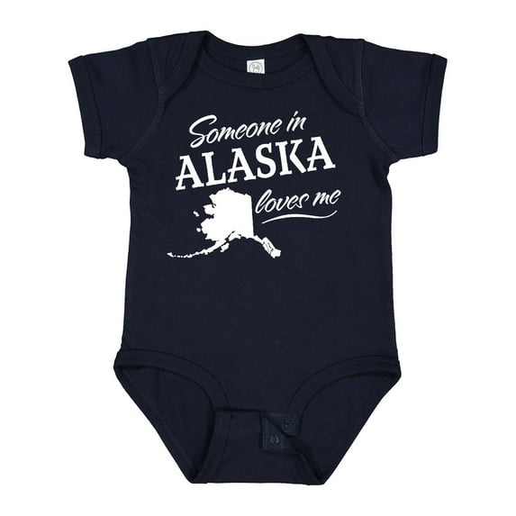 Inktastic Someone in Alaska Loves Me Boys or Girls Baby Bodysuit