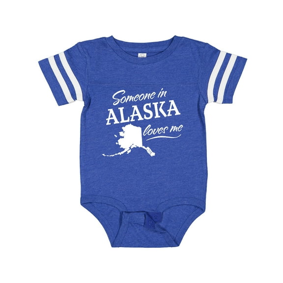 Inktastic Someone in Alaska Loves Me Boys or Girls Baby Bodysuit