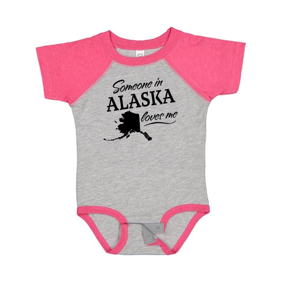 Inktastic Someone in Alaska Loves Me Boys or Girls Baby Bodysuit