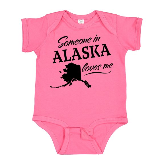 Inktastic Someone in Alaska Loves Me Boys or Girls Baby Bodysuit