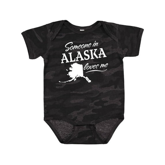 Inktastic Someone in Alaska Loves Me Boys or Girls Baby Bodysuit