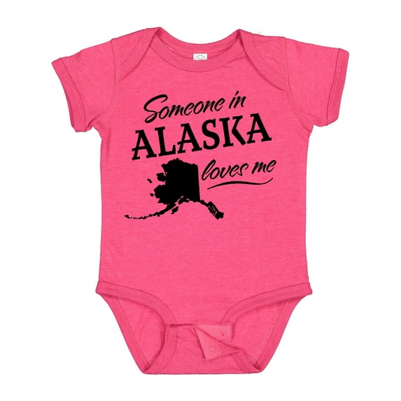 Inktastic Someone in Alaska Loves Me Boys or Girls Baby Bodysuit