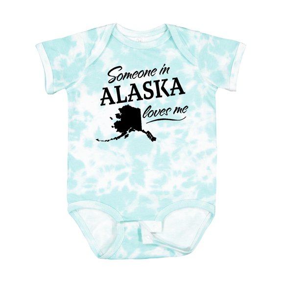 Inktastic Someone in Alaska Loves Me Boys or Girls Baby Bodysuit