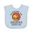 thumbnail image 1 of Inktastic Someone in Arizona Loves Me Boys or Girls Baby Bib, 1 of 4