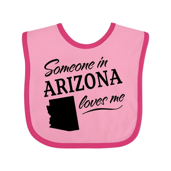 Inktastic Someone in Arizona Loves Me Boys or Girls Baby Bib