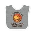 thumbnail image 1 of Inktastic Someone in Arizona Loves Me Boys or Girls Baby Bib, 1 of 4
