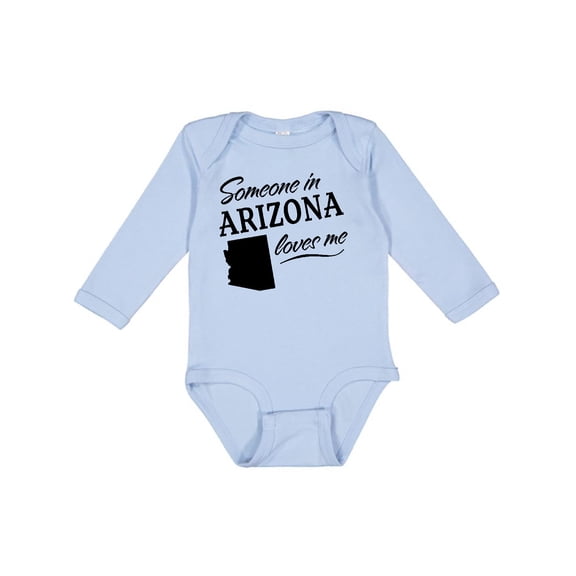 Inktastic Someone in Arizona Loves Me Boys or Girls Long Sleeve Baby Bodysuit