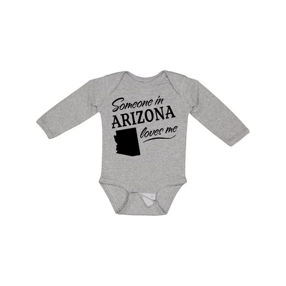 Inktastic Someone in Arizona Loves Me Boys or Girls Long Sleeve Baby Bodysuit