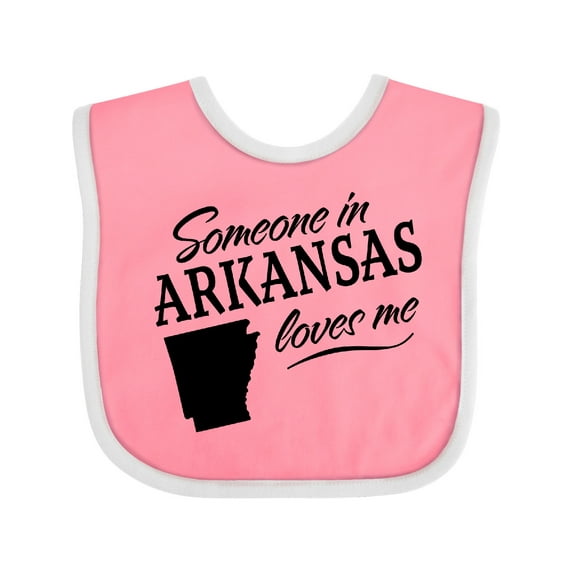 Inktastic Someone in Arkansas Loves Me Boys or Girls Baby Bib