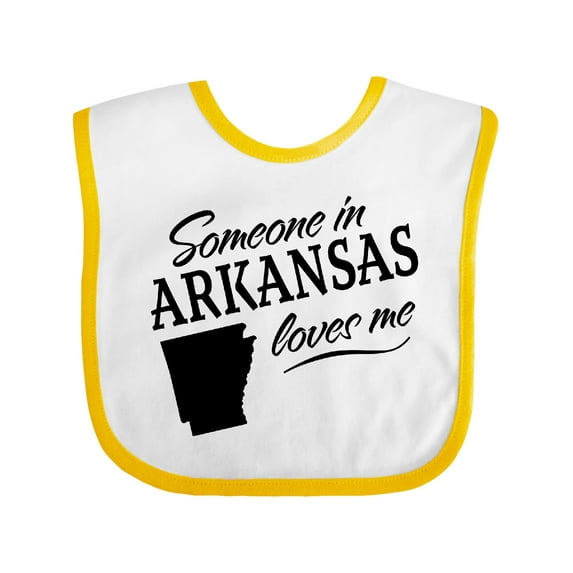 Inktastic Someone in Arkansas Loves Me Boys or Girls Baby Bib