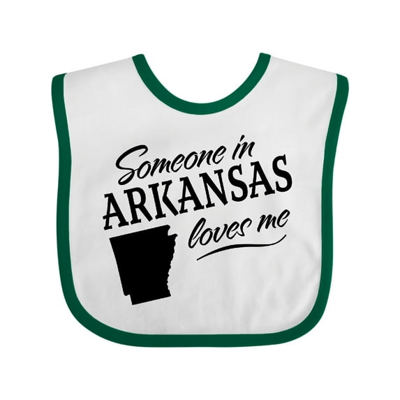 Inktastic Someone in Arkansas Loves Me Boys or Girls Baby Bib
